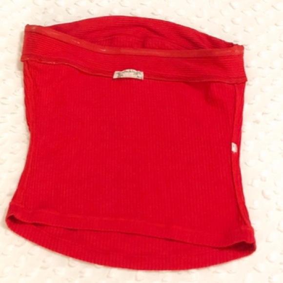 Free People Red Strapless Top - Small - Picture 8 of 8